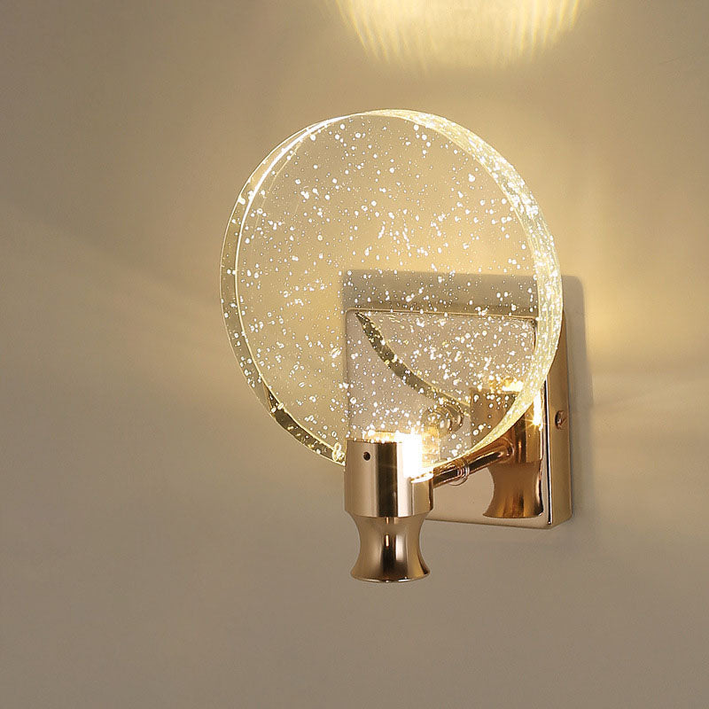 Round Bubble Crystal Aluminum Wall Lamp