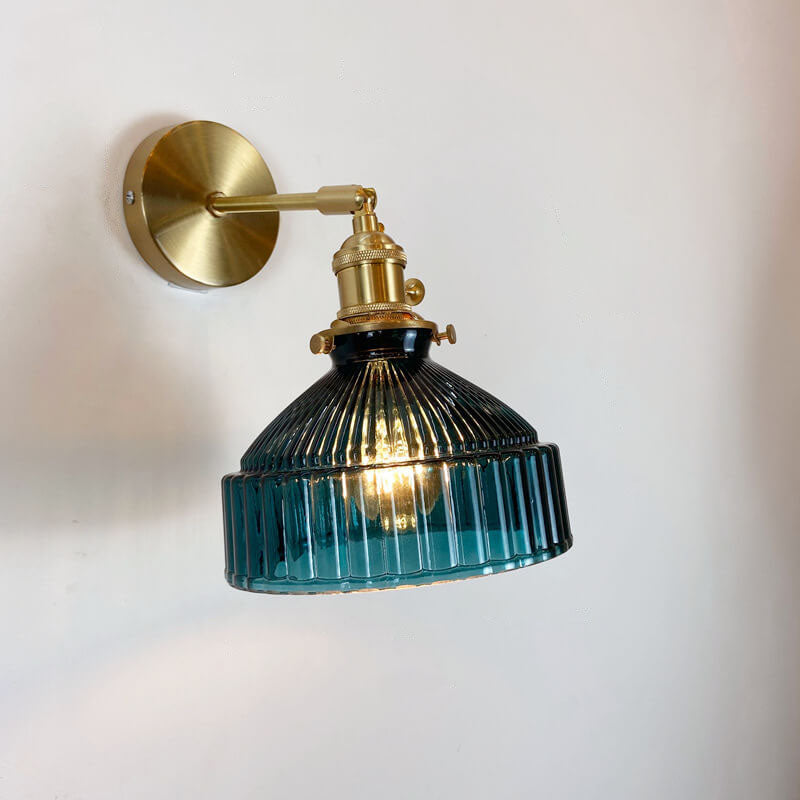 Dome Glass Brass Wall Lamp