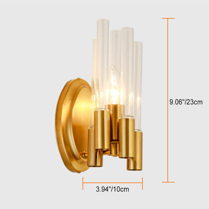 Wrought Iron Long Tube Wall Lamp