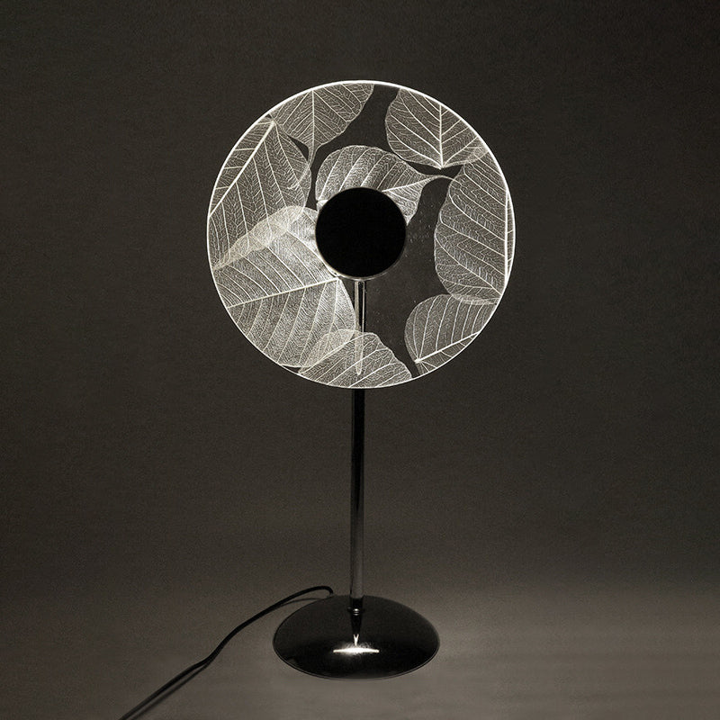 Acrylic Leaf Pattern Design Table Lamp