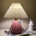 Mushroom Pleated PVC Fabric Table Lamp