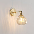 Brass Pumpkin Glass Living Wall Lamp
