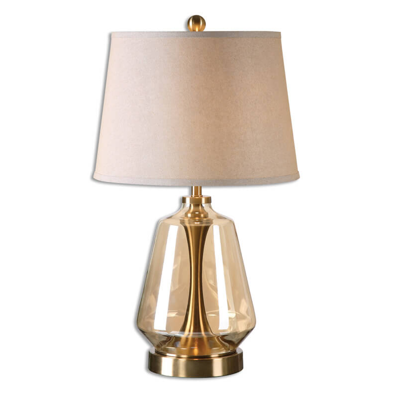 Vase Glass Fabric Table Lamp