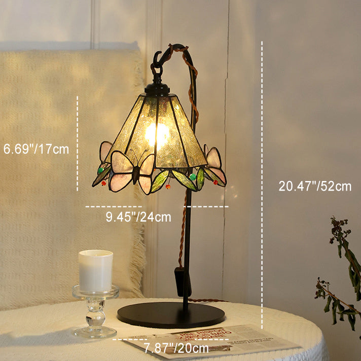 Butterfly Prismatic Metal Glass Table Lamp