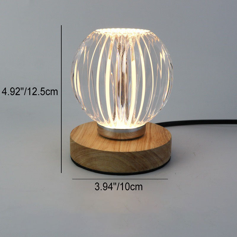 Acrylic Round Ball Wireless Table Lamp