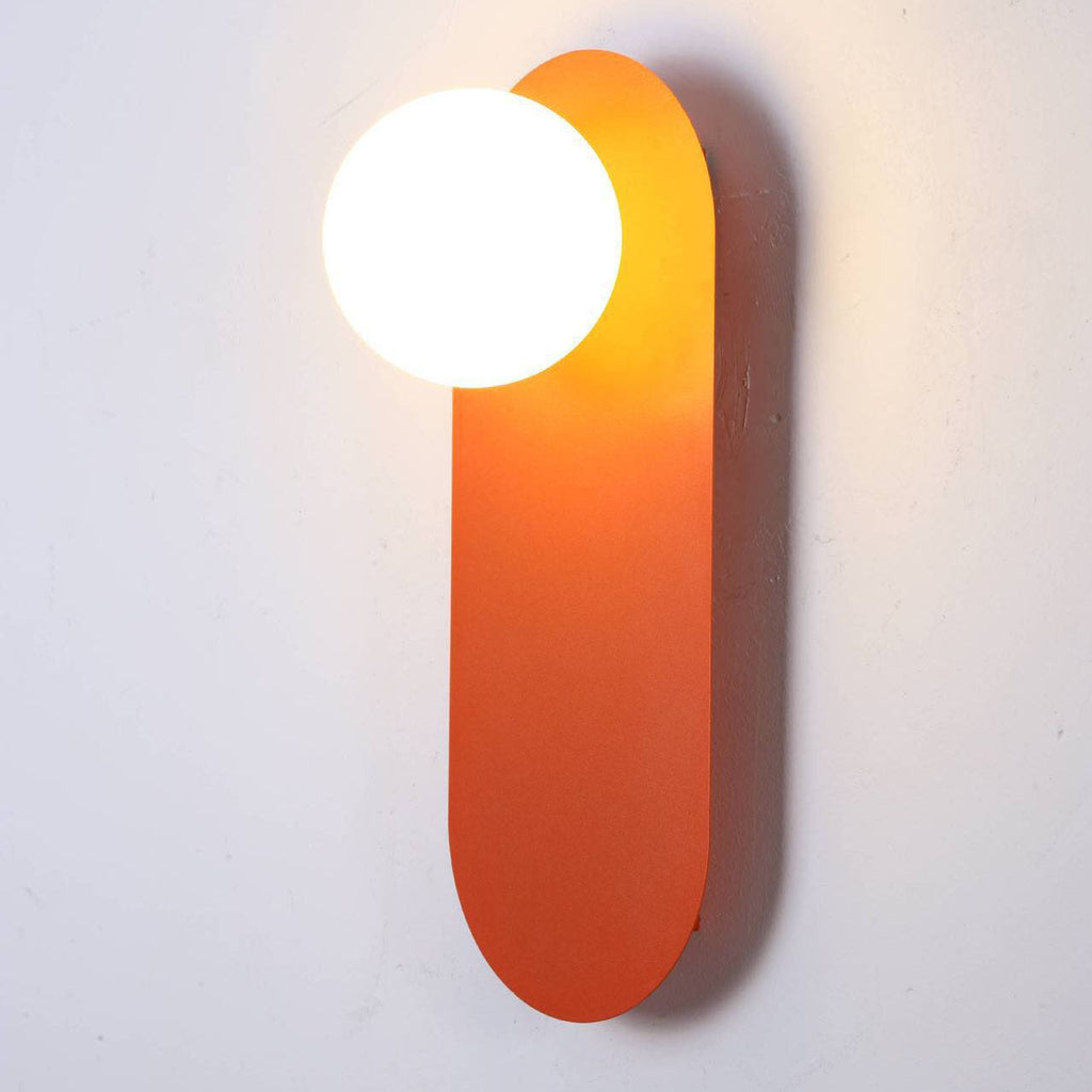 Glass Orange Ring Wall Lamp