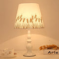 Floral Fabric Iron Vase Table Lamp