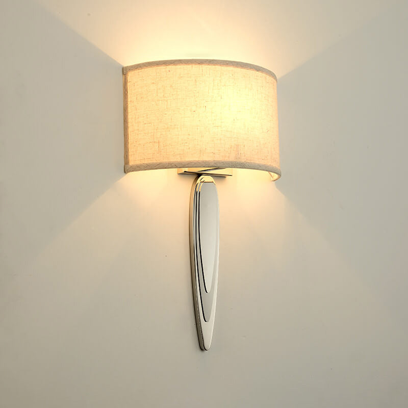 Fabric Mirror Stainless Steel Wall Lamp