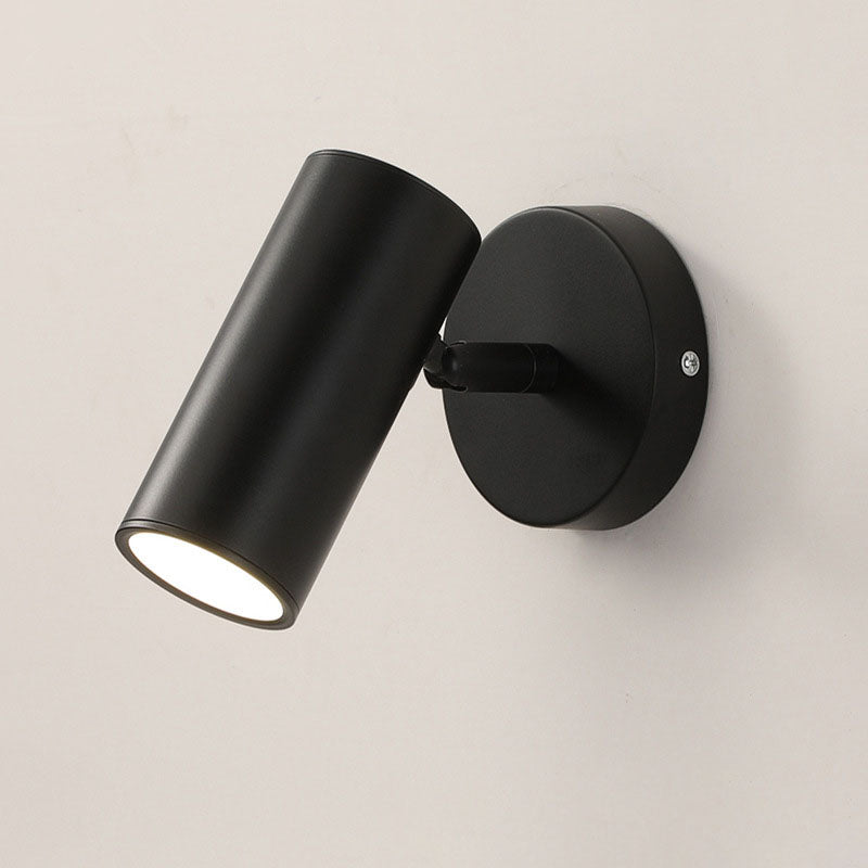 Plated Cylindrical Reading Wall Lamp