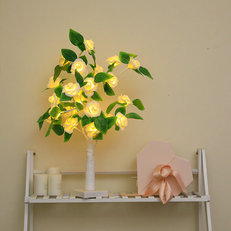 Christmas Decorative Plastic Tree Table Lamp