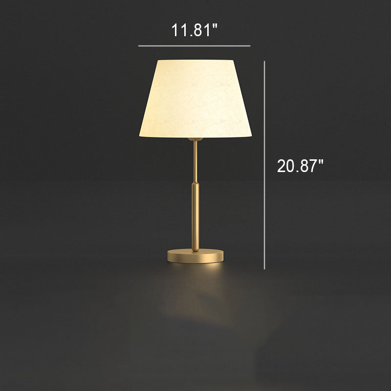 All Brass Fabric Table Lamp
