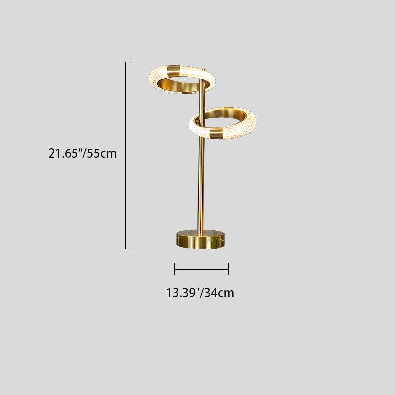 Circle Electroplated Iron Bedroom Table Lamp