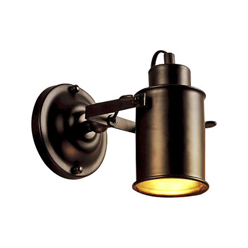 Iron Cylinder Entertainment Room Wall Lamp