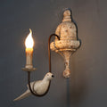 Wooden Bird 1/2 Wall Lamp