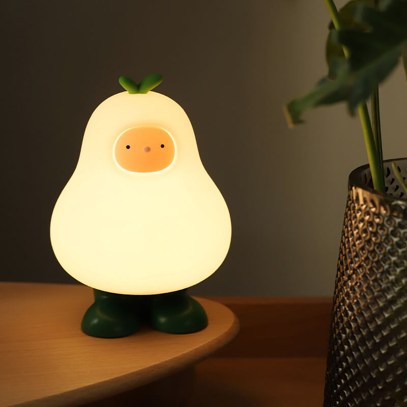 Cartoon Pear Silicone Night Table Lamp