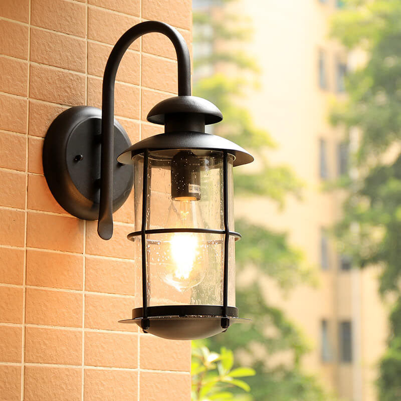 Iron Glass Outdoor Light