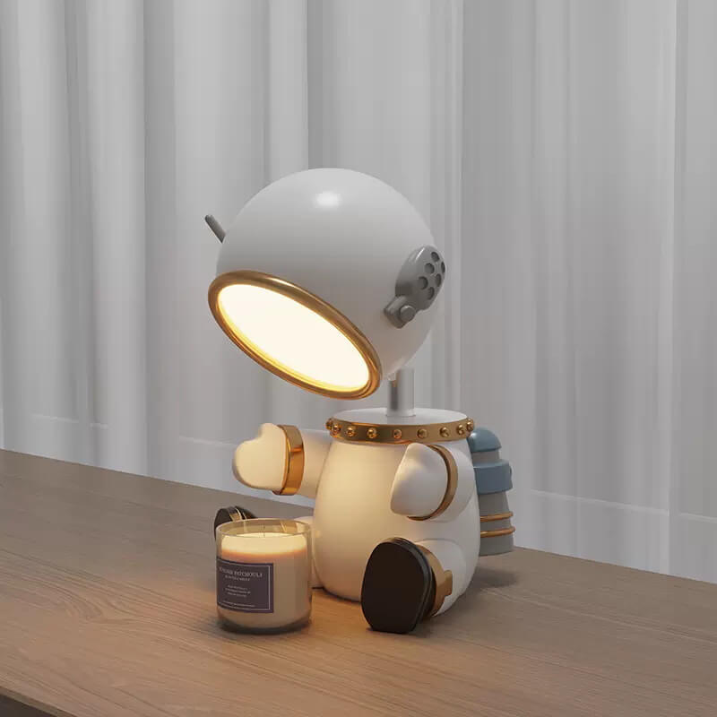Cartoon Resin Robot Timing Table Lamp