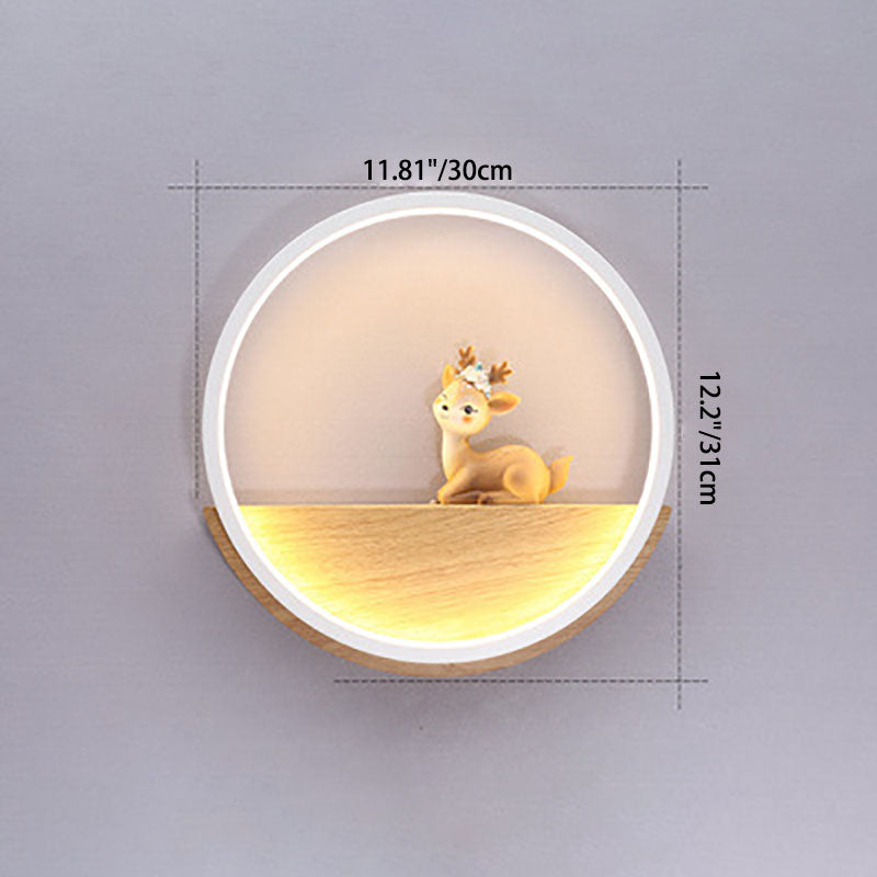 Silicone Iron Aluminum Deer Wall Lamp