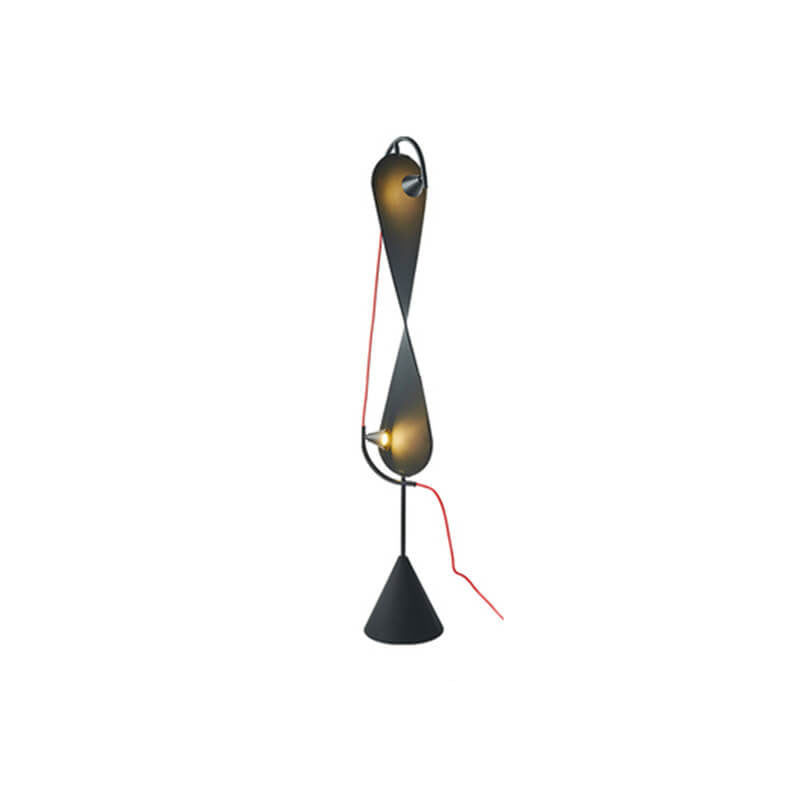 Spiral Iron High-stretch Fabric 2-Light Floor Lamp