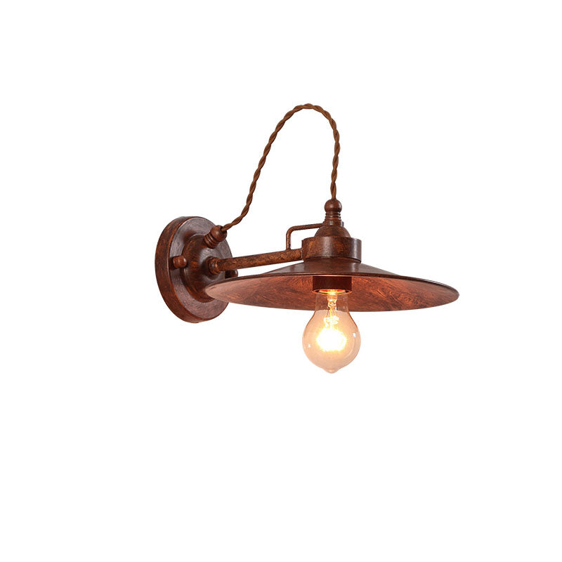 Metal Plate Bowl Patio Outdoor Light