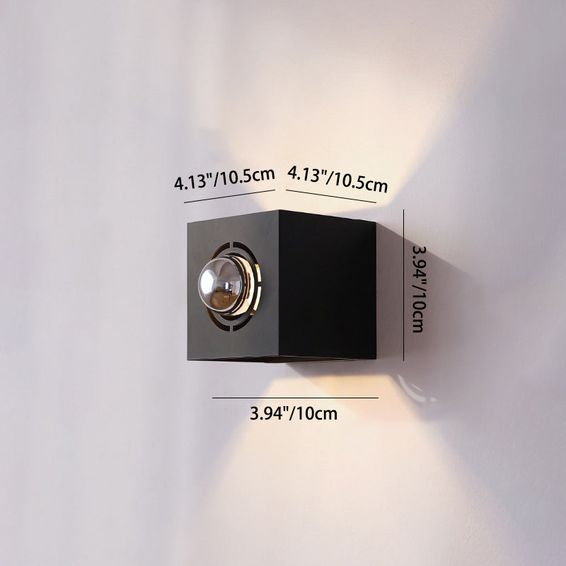 Square Iron Living Room Wall Lamp