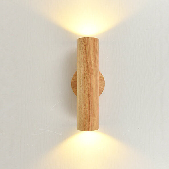 Warm Solid Wood Strip Wall Lamp