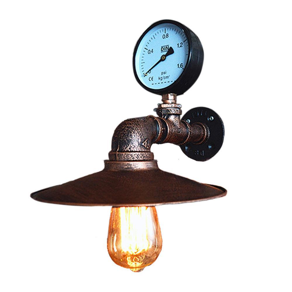 Wrought Iron Water Pipe Wall Lamp
