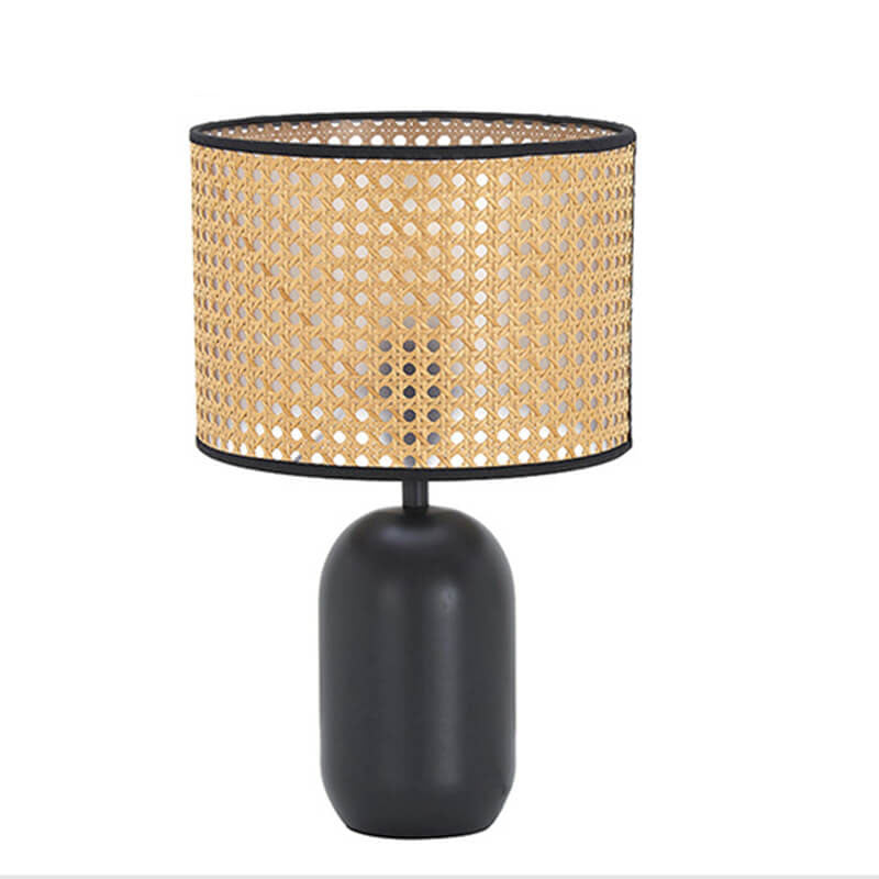 Rattan Weaving Metal Table Lamp