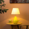 Cylindrical Fabric Kettle Ceramic Table Lamp