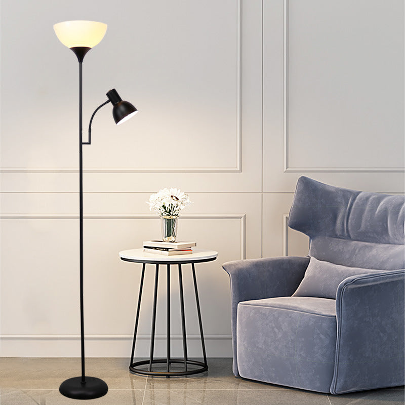 Half Circle Iron Living 2-Light Floor Lamp