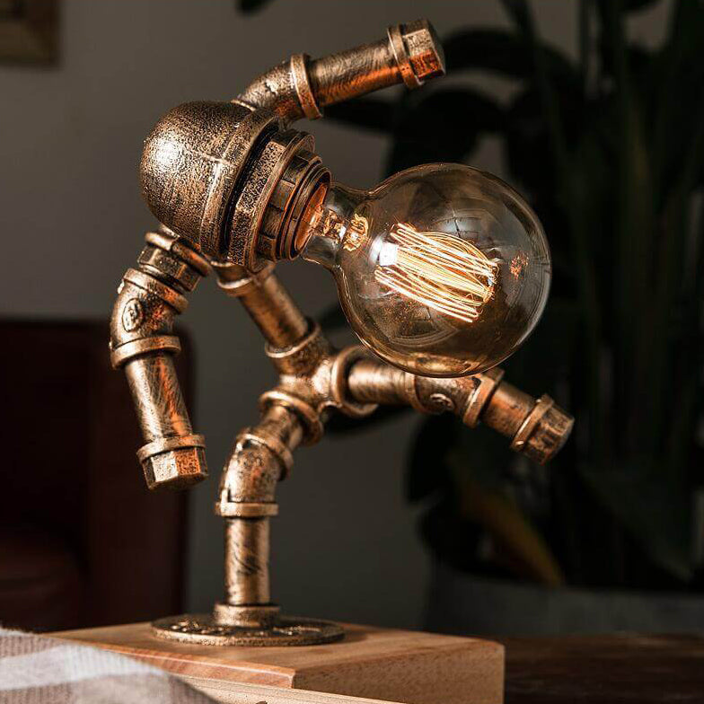 Robot Eye Protection Iron Table Lamp
