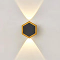 Hexagonal Combination Black Gold Outdoor Light