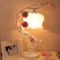 Romantic Pink Glass Ceramics Table Lamp
