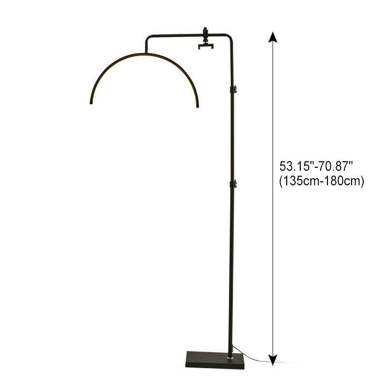 Modern Minimalist Half-Moon Iron Floor Lamp