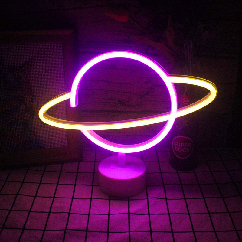 Planet Neon Plastic Night Table Lamp