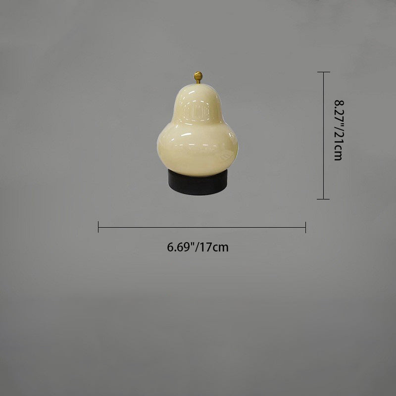 Gourd Glass Lampshade Night Table Lamp
