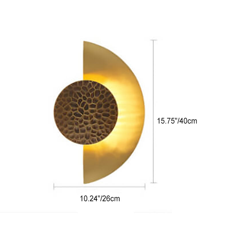 Half-Moon Round Iron Wall Lamp