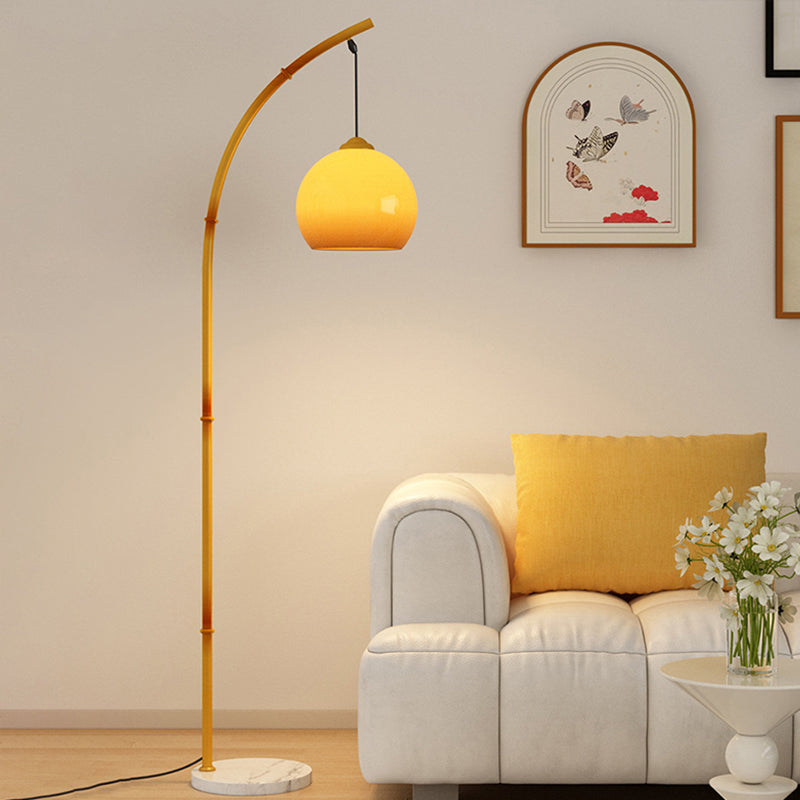 Moonlight Glass Ball Marble Floor Lamp