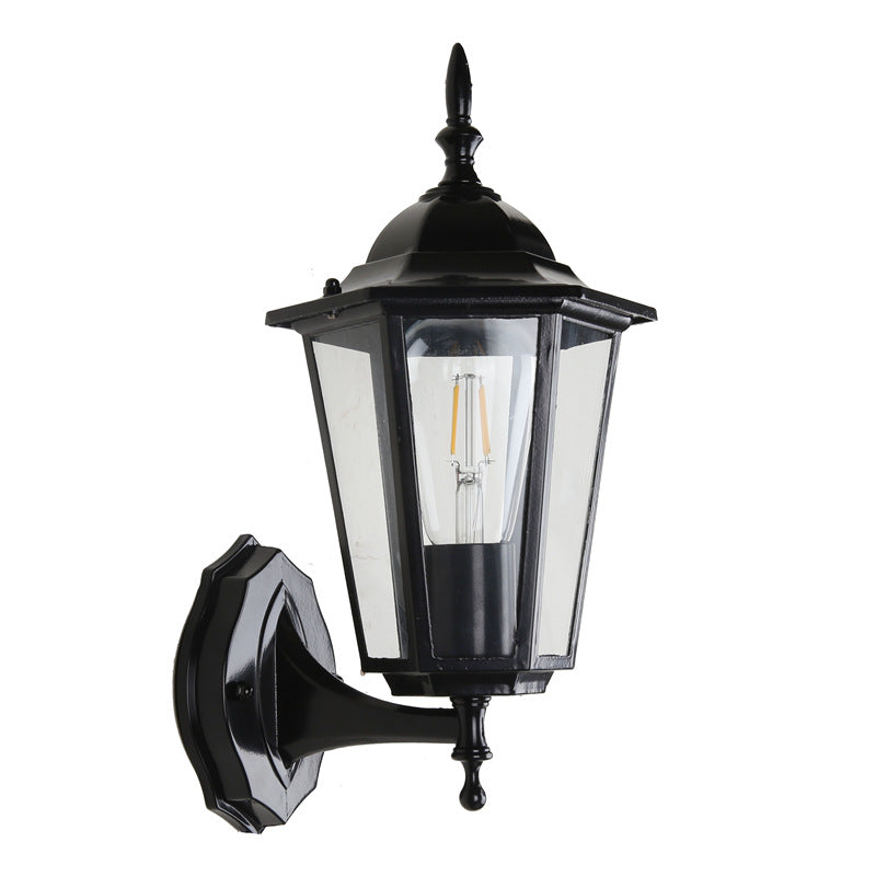 Hexagonal Aluminum Frame Frosted Outdoor Light