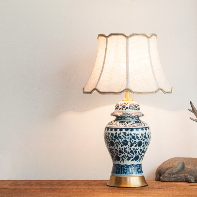 Vase Ceramic Fabric Bedroom Table Lamp
