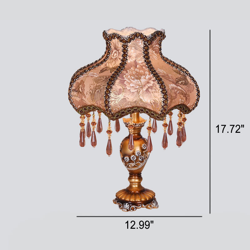 Fabric Lace Resin Table Lamp