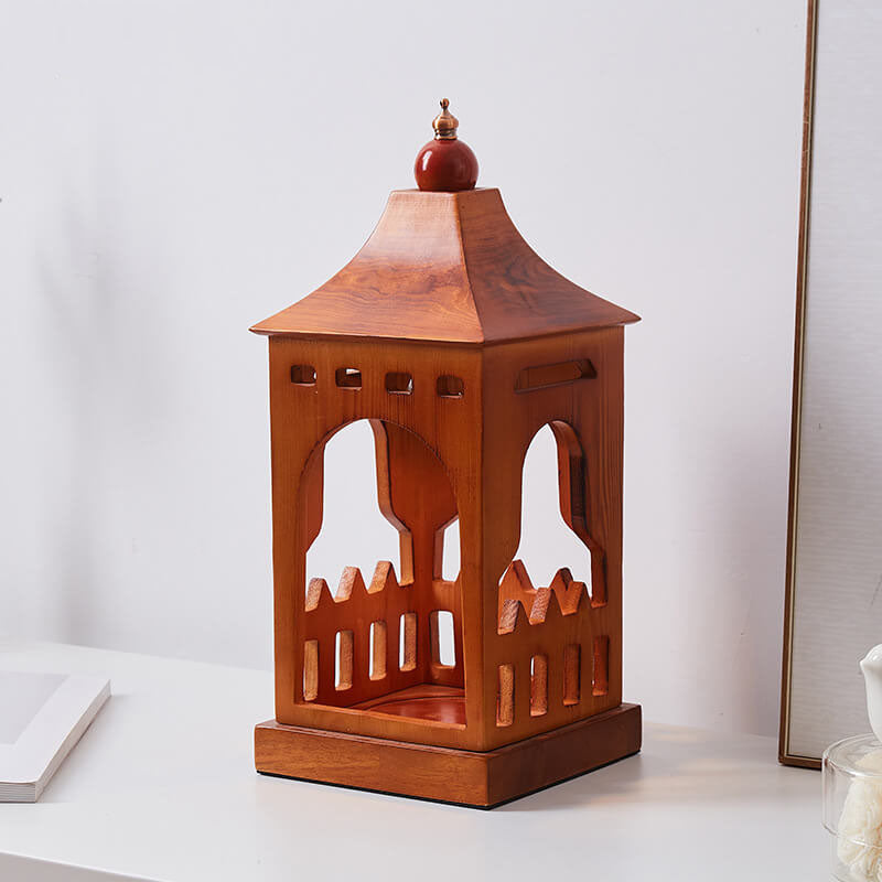 Walnut Cabin Melting Wax Table Lamp