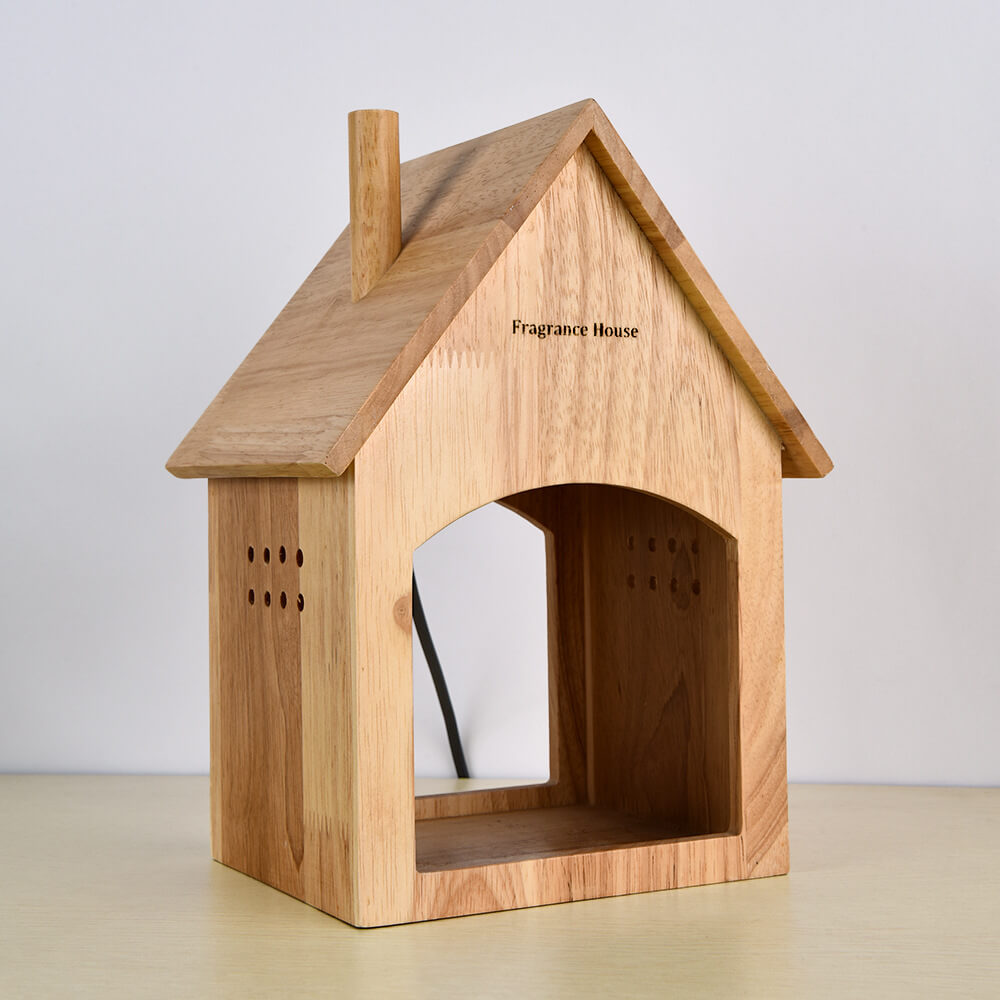 House Design Log Wood Table Lamp