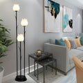 Contemporary Scandinavian Cylinder Flower 3-Light Floor