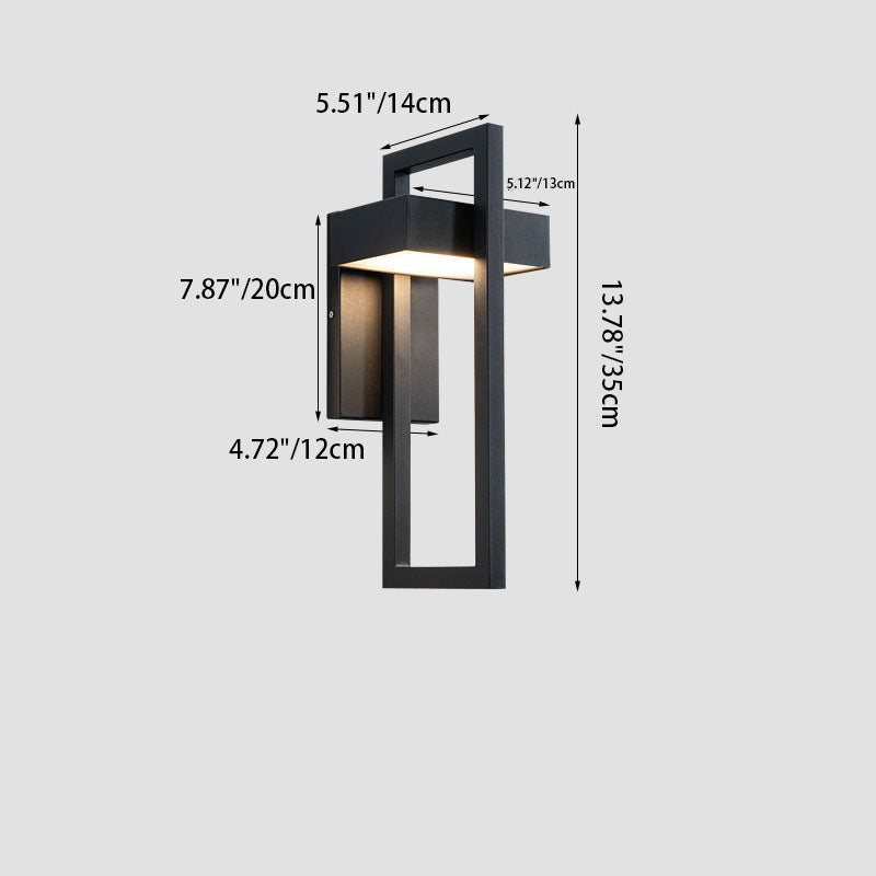 Rectangular Stainless Steel Patio Outdoor Light