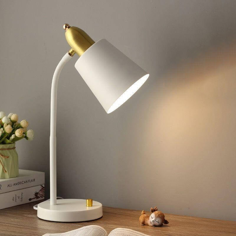 Macaron Wrought Iron Cylinder Table Lamp