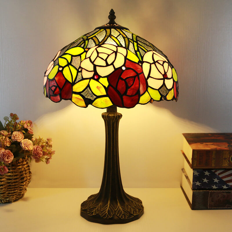 Stained Glass Dome Hardware Table Lamp