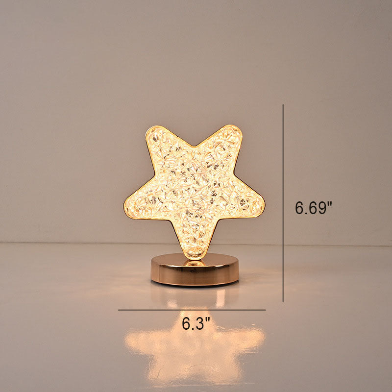 Acrylic Moon Star Geometry Table Lamp