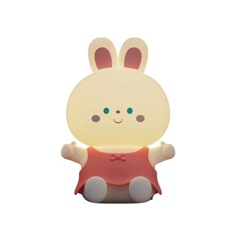 Cartoon Rabbit Silicone Rechargeable Table Lamp