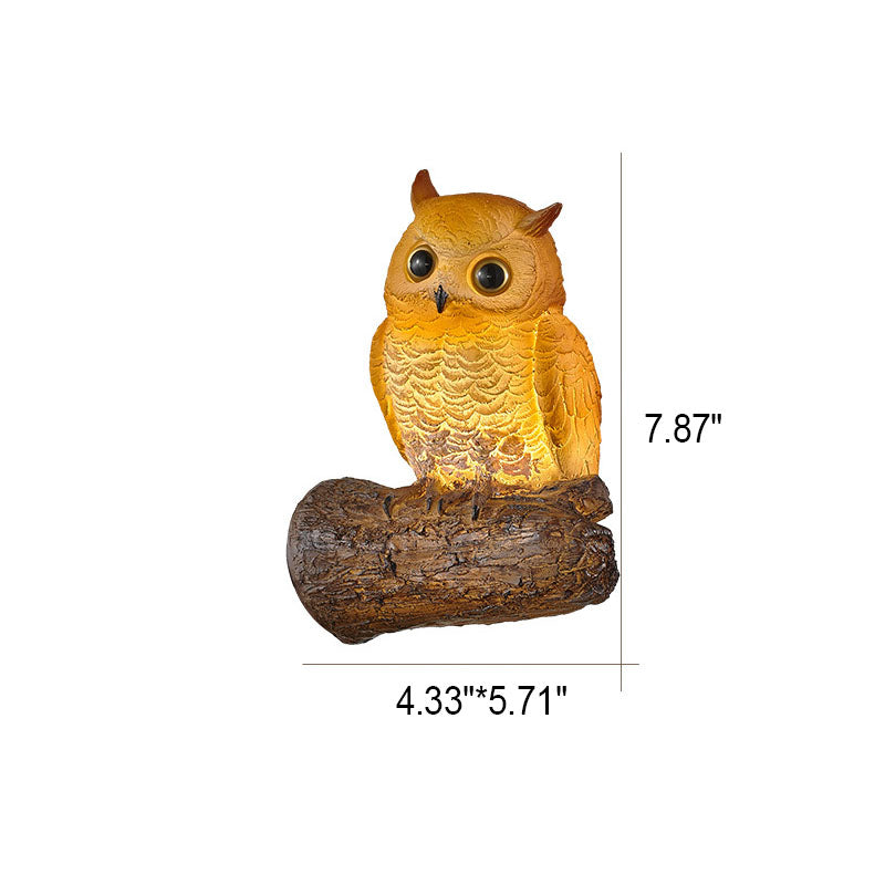 Resin Animal Owl Wall Lamp